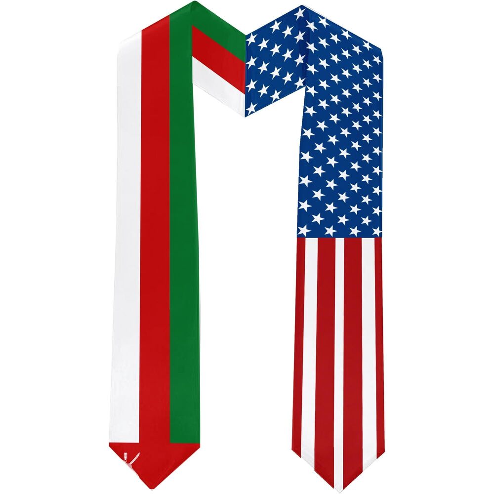 2963 2025 Oman Flag and USA Flag Graduation Stole Graduation Sash
